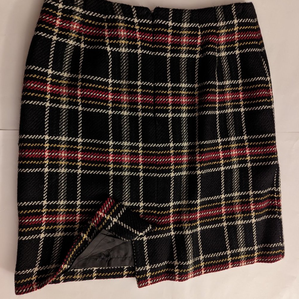 Wool Plaid  Skirt